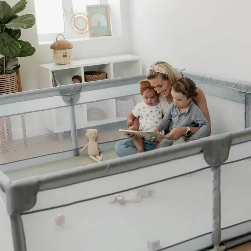 Playpen Fabric with Safety Gate 2m x 1 8m