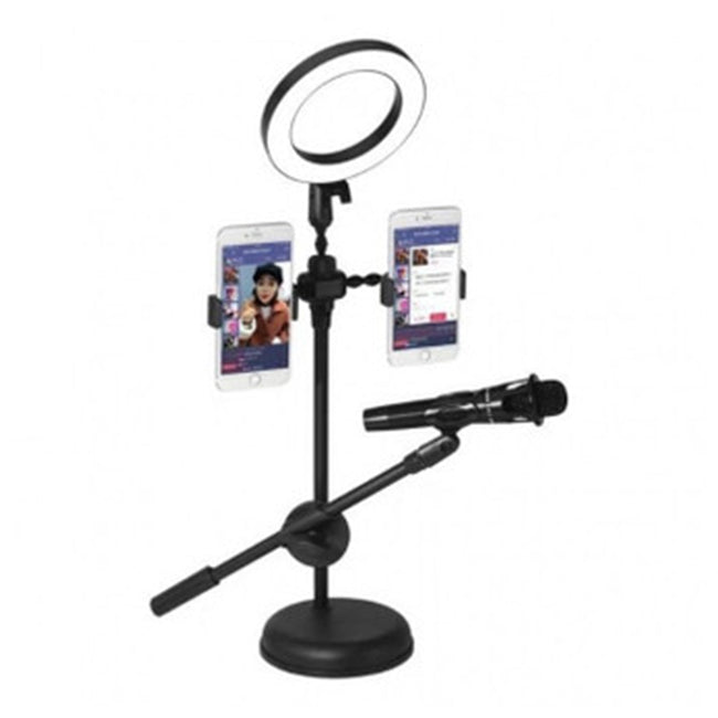 Mobile Phone Stand Ring Light 16cm with Microphone Holder