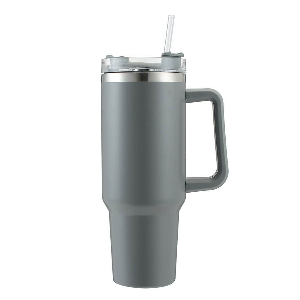 Stainless Steel Vacuum Flask with Straw 1 2L