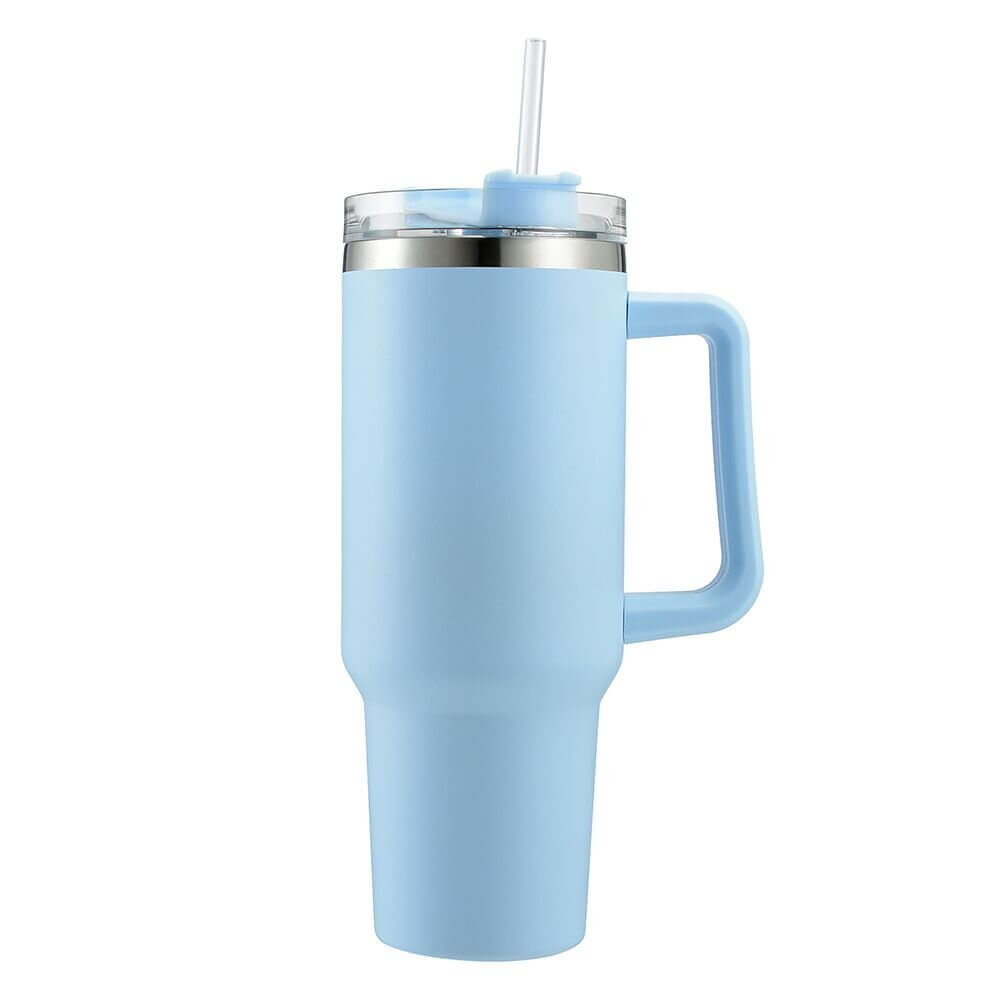Stainless Steel Vacuum Flask with Straw 1 2L
