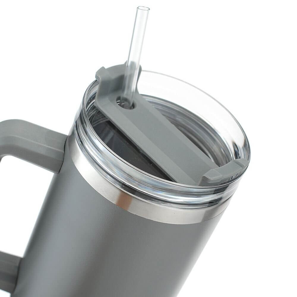 Stainless Steel Vacuum Flask with Straw 1 2L