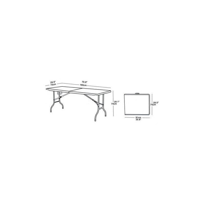 1 8m Folding Trestle Table