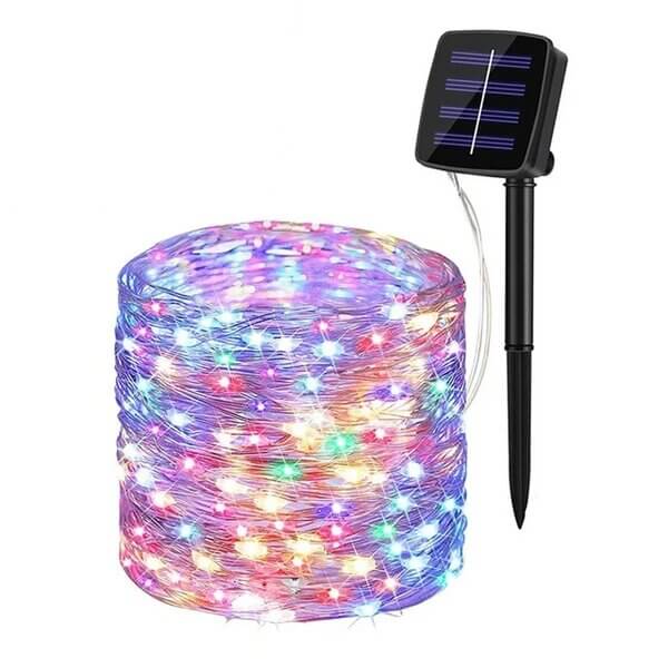 12m 100 LED Solar Color Light Strip