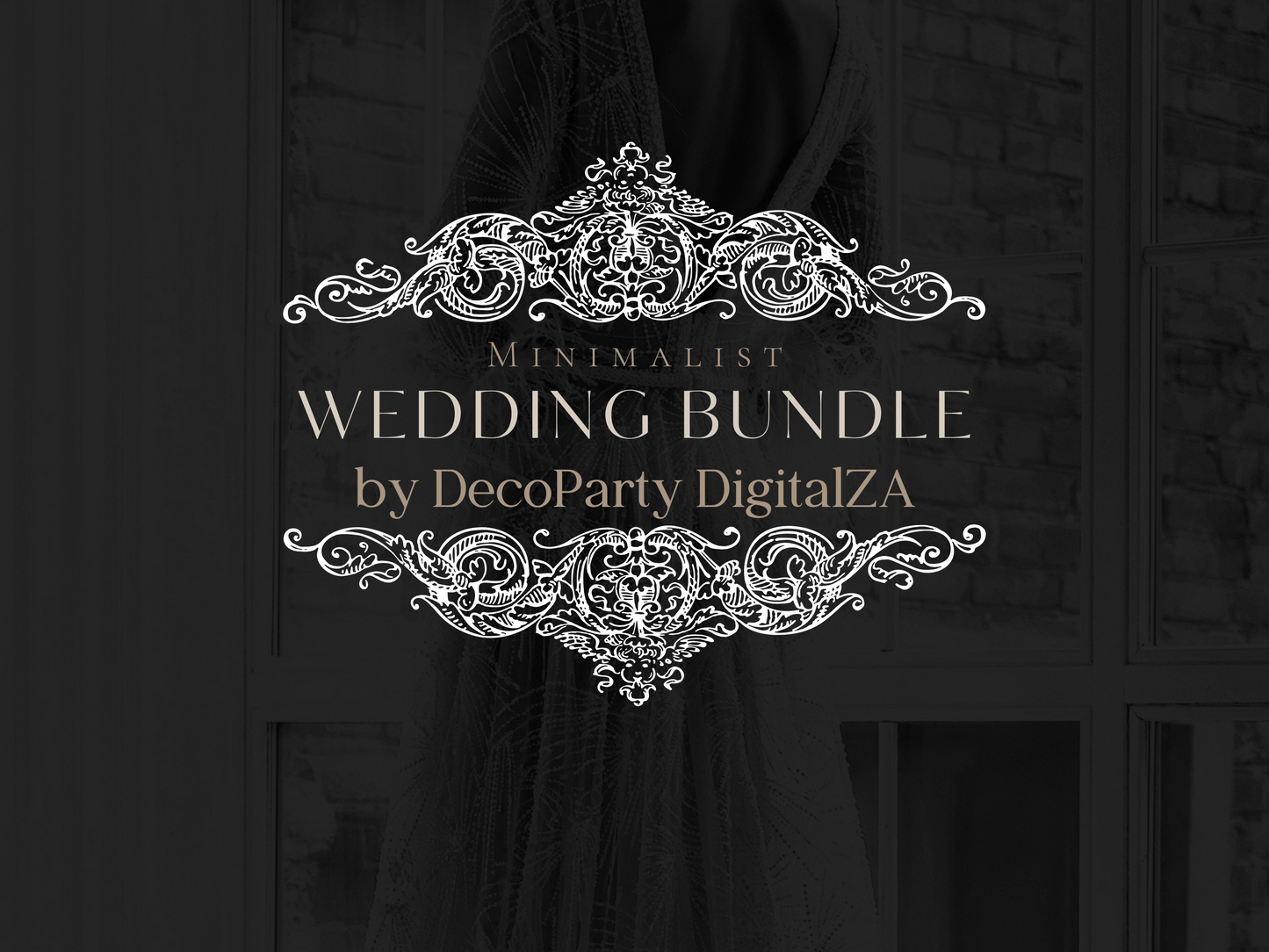 Monochrome Minimalist Wedding Theme Printable Template | Canva Templates