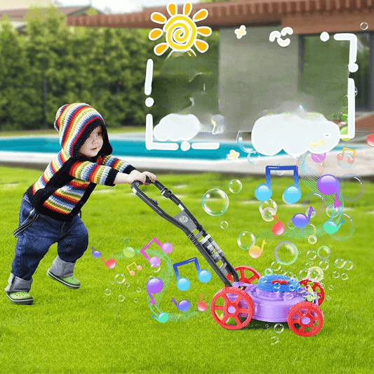 Children Interactive Musical Bubble Lawn Mower Push Along Toy