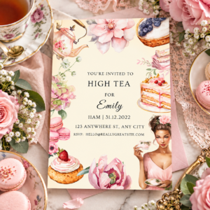 Rose Peony — High Tea Invitation