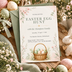 Spring Meadow — Easter Egg Hunt Invitation
