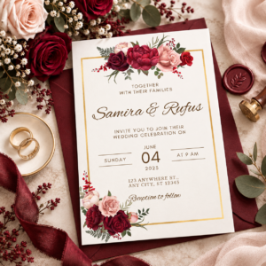 Wine & Blush — Floral Wedding Suite